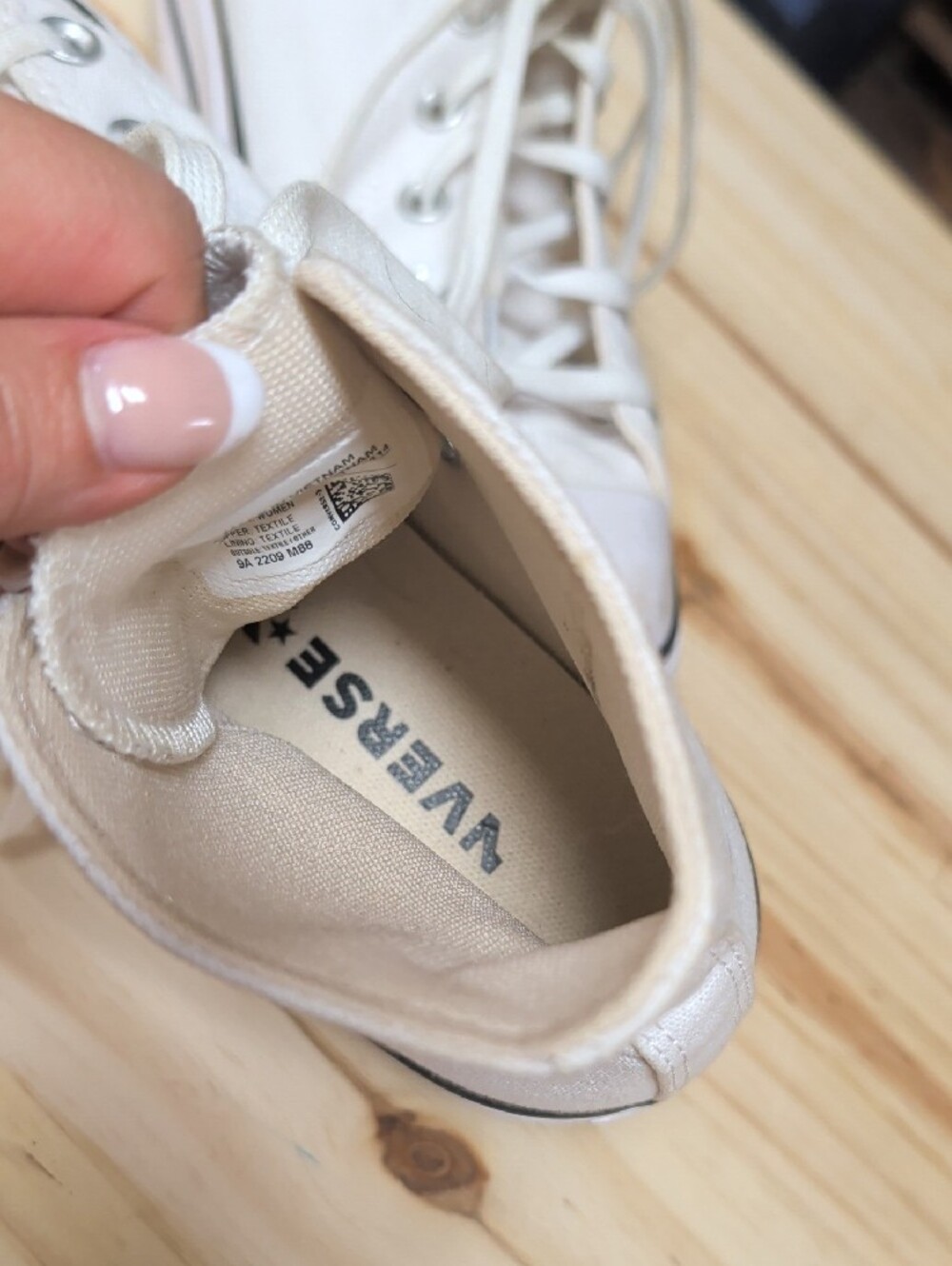Converse White High Top Canvas Sneakers - Picture 3 of 7